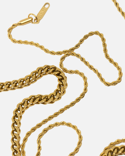 NXS Franco Rope Chain Set Gold
