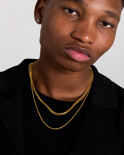 NXS Franco Rope Chain Set Gold