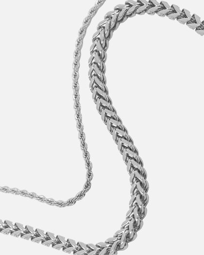 NXS Franco Rope Chain Set White Gold