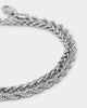 NXS Wheat Rope Bracelet Set White Gold