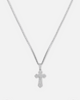 NXS Iced Sanctity Cross Pendant Iced White Gold