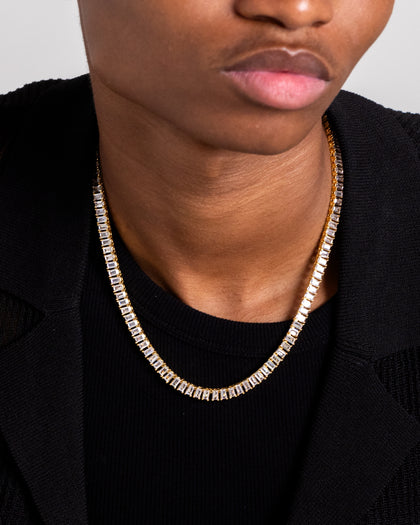 NXS Iced Baguette Chain Iced Gold