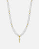 NXS Dagger Pearl Necklace Pearl/Gold