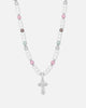 NXS Coloured Cross Pearl Necklace Multi/White
