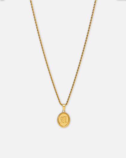 NXS Vintage Letter Necklace Gold