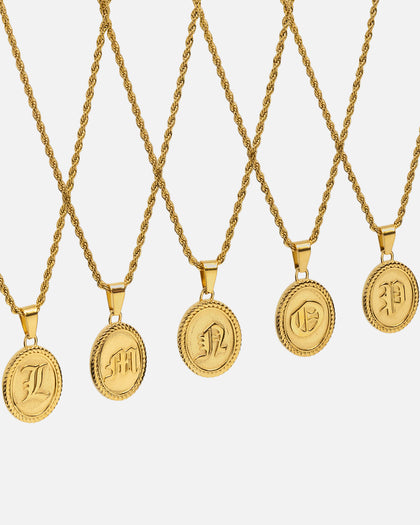 NXS Vintage Letter Necklace Gold