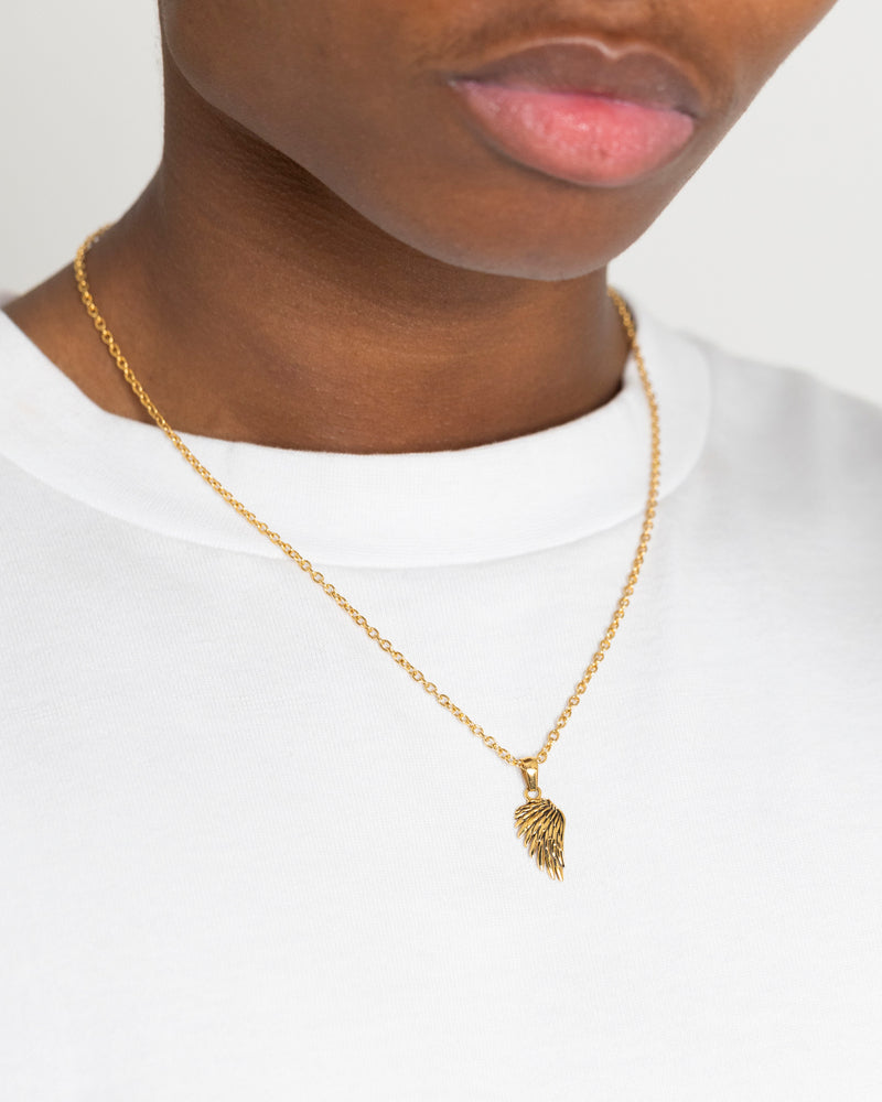 NXS Wing Necklace Gold
