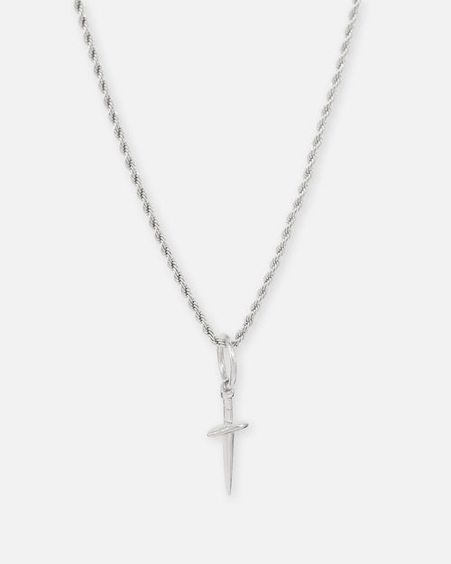 Saint Morta Dagger Pendant White Gold