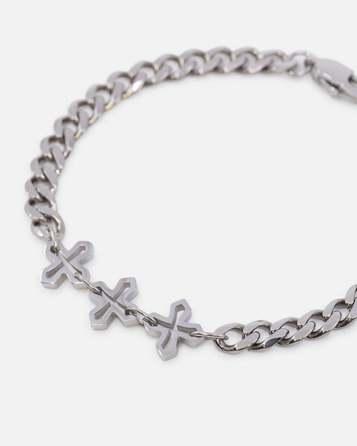 Saint Morta Amalgam Cuban Bracelet Stainless Steel