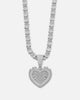 Saint Morta Burning Heart Pendant Iced White Gold