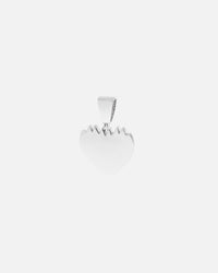 Saint Morta Burning Heart Pendant Iced White Gold