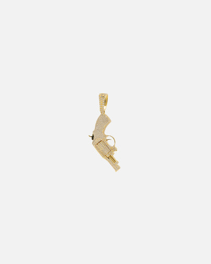 Saint Morta Revolver Pendant Iced Gold
