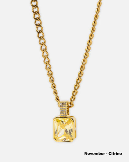 NXS Birthstone Pendant Iced Multi