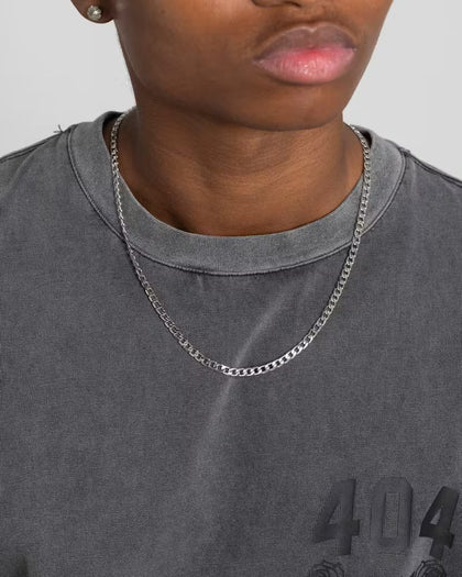 Saint Morta 4.3mm Smooth Cut Cuban Chain White Gold