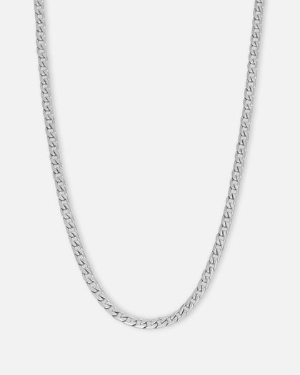 Saint Morta 4.3mm Smooth Cut Cuban Chain White Gold