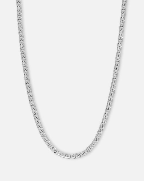 Saint Morta 4.3mm Smooth Cut Cuban Chain White Gold