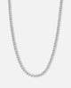 Saint Morta 4.3mm Smooth Cut Cuban Chain White Gold