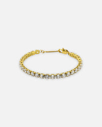 Saint Morta Round Cut Tennis Bracelet Iced Gold