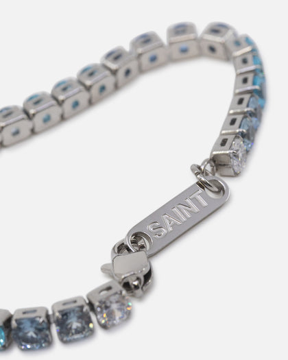 Saint Morta Round Cut Tennis Bracelet Iced White Gold