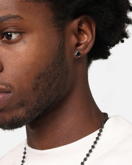 Saint Morta Square Cut Earrings Iced Black