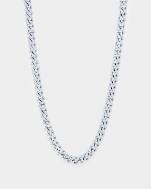 Saint Morta 7mm Cuban Chain White Gold