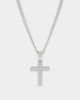 Saint Morta Textured Cross Pendant White Gold