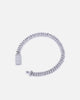 Saint Morta 6mm Iced Cuban Prong Bracelet Iced White Gold