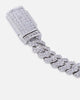 Saint Morta 6mm Iced Cuban Prong Chain Iced White Gold