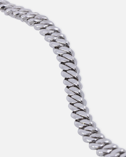 Saint Morta 6mm Iced Cuban Prong Chain Iced White Gold