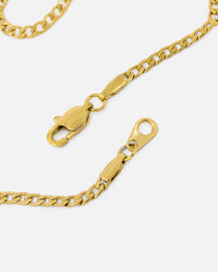 Saint Morta 3mm Smooth Cut Cuban Chain Gold