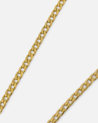 Saint Morta 3mm Smooth Cut Cuban Chain Gold