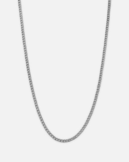Saint Morta 3mm Smooth Cut Cuban Chain White Gold