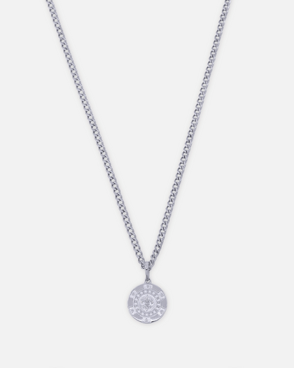 Saint Morta Fleur Chip Pendant White Gold
