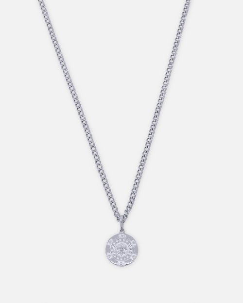 Saint Morta Fleur Chip Pendant White Gold