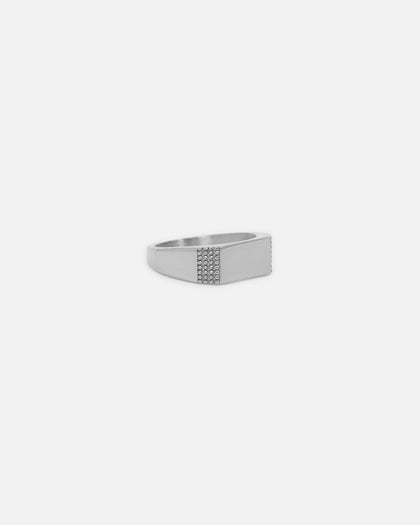 Saint Morta Adrian Bar Signet Ring White Gold
