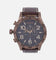 Nixon 51-30 Chrono Leather Watch Chocolate/Dark Roast Brown