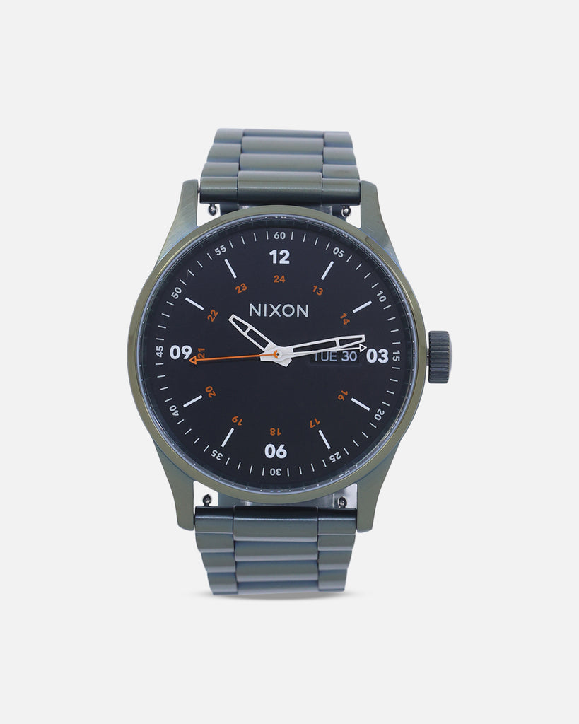 Nixon Sentry Stainless Steel Dark Olive/Black | Culture Kings