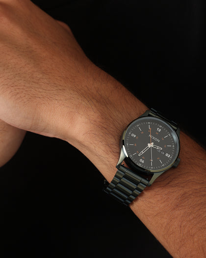 Nixon Sentry Stainless Steel Dark Olive/Black