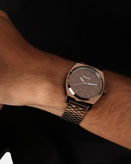 Nixon Time Teller Solar Watch Chocolate/Cappuccino
