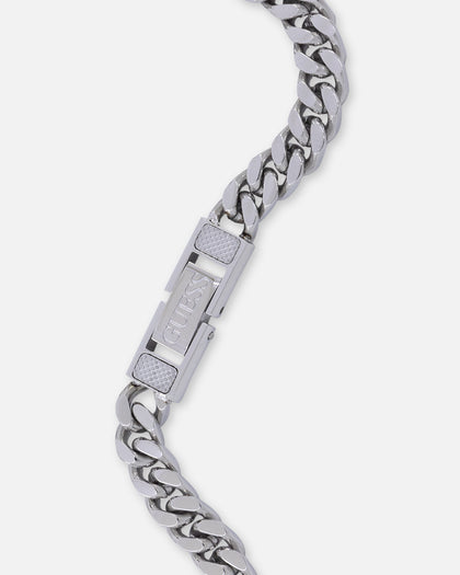 Guess Mainline Link City 21" Diamond Cut 6mm Chain Silver
