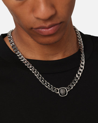 Guess Mainline Lion King Necklace 21" Silver