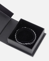Saint Morta 10mm Cuban Bracelet White Gold
