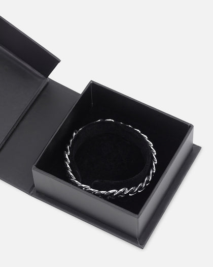 Saint Morta 10mm Cuban Bracelet White Gold