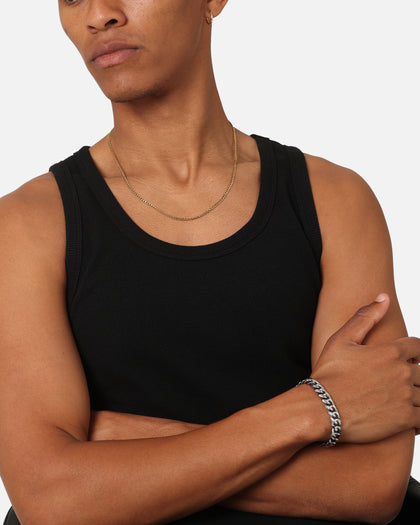 Saint Morta 10mm Cuban Bracelet White Gold