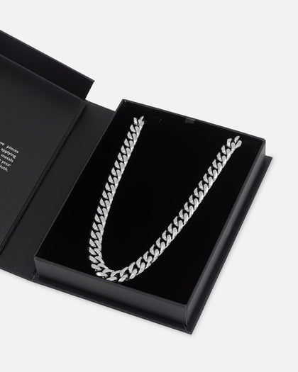 Saint Morta 10mm Cuban Chain White Gold