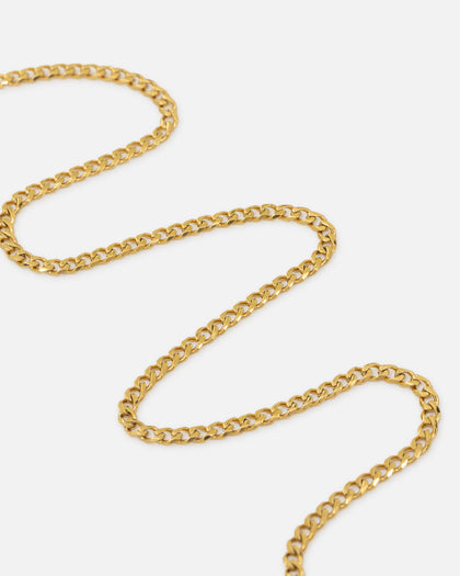 Saint Morta 2.7mm Diamond Curb Chain Gold