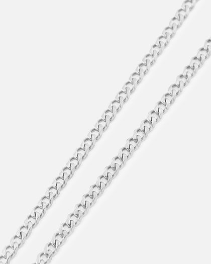 Saint Morta 2.7mm Diamond Curb Chain White Gold