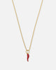Saint Morta Chilli Rope Necklace Gold/Red