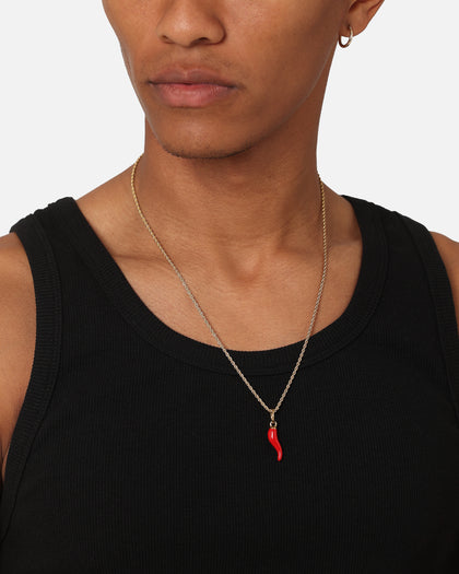 Saint Morta Chilli Rope Necklace Gold/Red