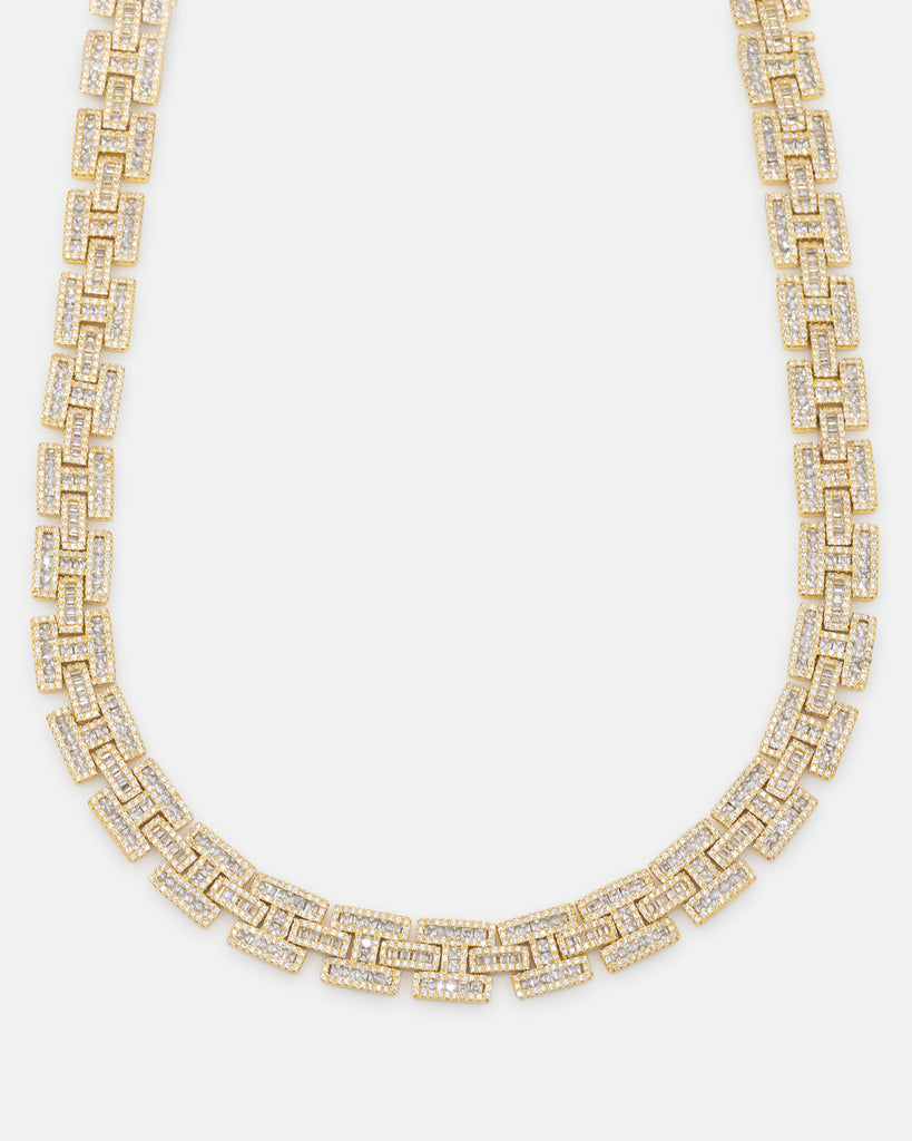 Saint Morta Baguette Interlink Chain Iced Gold | Culture Kings
